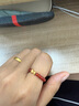周六福  黃金戒指女款5D硬金蝴蝶結足金紅瑪瑙指環(huán) 定價(jià) 0.10g 曬單實(shí)拍圖