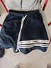 可口可樂(lè )（Coca-Cola）休閑短褲男女夏季百搭美式潮牌冰絲五分褲 黑色 M 曬單實(shí)拍圖