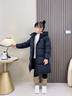 巴布豆（BOBDOG）95絨兒童羽絨服25年冬季男女中長(cháng)款保暖A類(lèi)抗菌三防面料連帽外套 黑色 【A類(lèi)面料 貼身可穿】95絨 140 【約身高125-135cm 體重60斤】 曬單實(shí)拍圖