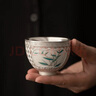 蘇氏陶瓷（SUSHI CERAMICS）鎏銀品竹主人杯非遺大師鄭文強品茗杯功夫茶杯（100ml） 曬單實拍圖