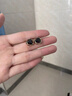 伊燦氣質(zhì)名媛黑色鋯石三角耳釘女個(gè)性高級感2025新款爆款輕奢小眾耳飾 黑色三角形耳釘 曬單實(shí)拍圖
