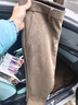 羅蒙（ROMON）秋冬季燈芯絨男褲加絨加厚男士休閑褲高腰寬松直筒條絨褲子 卡其色-免燙抗皺不加絨 33 二尺六腰圍 曬單實(shí)拍圖