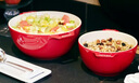琺寶（staub）陶瓷碗大號沙拉碗家用甜品碗泡面湯碗面碗烘焙雙耳飯碗 25cm 櫻桃紅 曬單實拍圖