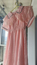 拙拙豬（Zhuozhuozhu）女童小香風(fēng)連衣裙夏季洋氣蕾絲娃娃領(lǐng)公主裙薄款兒童雪紡裙子長(zhǎng)裙 粉色 160 碼適合身高145-155厘米 曬單實(shí)拍圖
