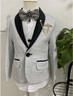 DOMIAMIAKIDS男童禮服亮絲兒童西裝套裝學(xué)校主持演出服青少年正裝鋼琴演奏 銀色亮面西裝6件套 160 （身高150-158/體重75-85斤） 曬單實拍圖
