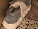 安尚芬棉拖鞋男士冬季包跟室內外穿卡通保暖毛毛絨居家踩屎感情侶棉鞋女 灰色 42-43 【適合41-42】 曬單實(shí)拍圖
