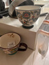 OMK美式早餐杯手繪陶瓷杯子家用創(chuàng)意田園風馬克杯大容量牛奶杯燕麥杯 梔子花-早餐杯 曬單實拍圖