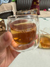 班意 耐熱玻璃品茗杯雙層玻璃杯防燙隔熱透明喝茶小茶杯花茶杯 彩虹國度(雙層防燙品杯) 曬單實拍圖