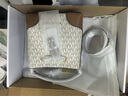 MICHAEL KORS七夕禮物輕奢MK女包MERCER老花拼色包水桶包 小號 香草色/橡果棕 曬單實(shí)拍圖