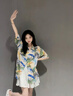 南木熊泳衣男短袖花襯衫沙灘服三亞夏威夷風旅游度假情侶夏季薄款套裝 沙灘服套裝L碼【90-115斤】 曬單實拍圖