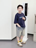 班尼路童裝男童牛仔短褲兒童褲子夏季薄款2025年新款青少年寬松潮流夏褲 淺藍BNL藍綠星標X 110 【推薦體重30-37斤】 曬單實(shí)拍圖
