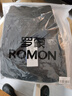 羅蒙（ROMON）休閑褲男夏季九分褲子男士潮流免燙小腳西男褲 黑色 38 曬單實(shí)拍圖