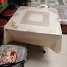 相思桐 正方形桌布免洗餐桌布防水防塵臺(tái)布防燙茶幾墊正方形八仙桌布 101金 135*135cm厘米 曬單實(shí)拍圖