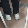 鴻星爾克板鞋女透氣女鞋時尚小白鞋簡約厚底輕質(zhì)運動休閑鞋情侶款 曬單實拍圖