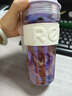 物生物（RELEA）玻璃杯大容量水杯女高顏值咖啡杯防燙泡茶杯子茶水分離杯生日禮物 曬單實(shí)拍圖