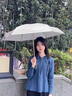 JCZS德國品質(zhì)太陽(yáng)傘防曬防紫外線(xiàn)女高顏值輕巧迷你便攜口袋膠囊傘雨傘 晴空藍【黑膠upf2000+免疊綁帶】 曬單實(shí)拍圖