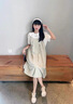 媽媽本色孕婦夏裝背帶連衣裙2025新款小個(gè)子裙子孕媽媽夏季短袖套裝兩件套 綠色兩件套 XXL 曬單實(shí)拍圖