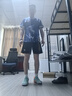新款羽毛球服短袖套裝男女速干透氣比賽大賽運動(dòng)服團購印字大賽服 寶藍套裝-男款 XL 曬單實(shí)拍圖