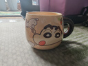 蠟筆小新大肚馬克杯女生高顏值禮物咖啡杯陶瓷水杯喝水杯子辦公室情侶杯子 蠟筆小新馬克杯帶勺禮盒裝-粉色 曬單實(shí)拍圖