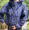FAIRFAFO林肉肉【章仔大口袋上衣】連帽防曬拉鏈外套女裝早秋2025新款長袖 深藍(lán)色 S 曬單實(shí)拍圖