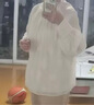 玖姿（JUZUI）褶皺雪紡衫女裝春款肌理設計感花卉洋氣上衣米白 米白 L 曬單實(shí)拍圖