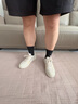 森馬（Senma）男鞋夏季休閑百搭高幫小白鞋子男士軟底輕便厚底增高板鞋男款透氣 米色 42 曬單實(shí)拍圖