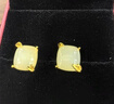 央創(chuàng)時(shí)尚【中國(guó)黃金授權(quán)】和田玉銀925耳釘女耳飾七夕情人節(jié)生日禮物女友 曬單實(shí)拍圖