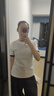ELLE設(shè)計(jì)感黑白條紋正肩圓領(lǐng)短袖T恤女2025春季新款簡(jiǎn)約小眾上衣 黑白 M 曬單實(shí)拍圖