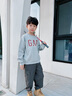 Gap【大小童同款】男女童2025秋季新款logo抓絨衛(wèi)衣兒童裝829305 灰色 140 /68(10-11歲) 曬單實拍圖
