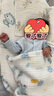 多嘻?？▼雰哼B體衣春秋款新生衣服睡衣嬰幼兒哈衣外出服 淺藍(lán)色 59cm 曬單實(shí)拍圖