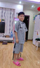 FIDQIOG國際品牌男童套裝夏季2025新款兒童夏裝運(yùn)動(dòng)中大童衣服短袖帥氣網(wǎng)紅童裝潮 淺藍(lán)色 150 cm 曬單實(shí)拍圖