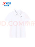 特步（XTEP）兒童童裝男女童柔軟舒適翻領(lǐng)短袖POLO衫 珍珠白 170 曬單實(shí)拍圖