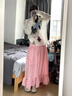 SNYDER WEAR2025秋季新款毛衣罩衫女慵懶寬松長(zhǎng)袖女裝鏤空針織衫罩衫長(zhǎng)袖上衣 白色 S 建議75-90斤 曬單實(shí)拍圖