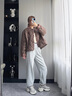 Teenie Weenie【趙露思同款】小熊女裝棉服2025秋季新款焦點(diǎn)巴恩夾克外套 深棕色 M 曬單實(shí)拍圖