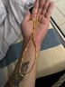 福喜豐黃金項(xiàng)鏈男士顯粗 足金999橄欖圓珠竹節(jié)三合一全家福金項(xiàng)鏈女款 16.99克 - 約48cm 曬單實(shí)拍圖