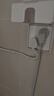 畢亞茲 電源線 電腦臺式主機/顯示器/電飯煲鍋/打印機/連接線3C認證國標(biāo)三孔三芯品字尾通用彎頭3米白色 曬單實拍圖