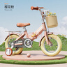 鳳凰（Phoenix）兒童自行車(chē)3-4-6-10歲寶寶腳踏車(chē)男孩女孩童車(chē)折疊單車(chē) 仰望櫻花粉+輻條輪-帶后座款 16寸（建議身高110-130cm） 曬單實(shí)拍圖