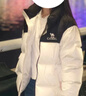 駱駝火山羽絨服2.0男【王俊凱同款】王者凱甲2.0情侶外套冬城市輕戶外 象牙白/暗夜黑，男女同款 M 曬單實(shí)拍圖