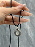 老鳳祥時來運轉(zhuǎn)銀項鏈男平安扣吊墜轉(zhuǎn)運珠七夕情人節(jié)禮物送男友老公生日 時來運轉(zhuǎn)編繩項鏈-黑 曬單實拍圖