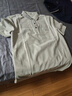 國際米瀾高端夏季男士100%純棉短袖t恤翻領(lǐng)刺繡polo.衫涼感體恤大碼上衣服 短袖灰色【901有口袋】 175/XL碼 推薦【130-155斤】 曬單實拍圖