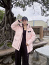 波司登（BOSIDENG）25新款極寒羽絨服女短款90鵝絨收腰顯瘦連帽保暖外套B250242302 冰穹提花粉9EC3 M 165/88A 體重約110-120斤 曬單實(shí)拍圖