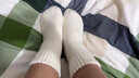 佰姿緣睡覺(jué)穿的襪子女冬季羊毛加絨加厚保暖中筒襪秋冬月子襪居家睡眠襪 【2雙】2白色 均碼 【加絨加厚保暖不臃腫】 曬單實(shí)拍圖