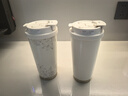 Debo德鉑保溫杯316不銹鋼咖啡杯大容量帶蓋保溫隨行杯 百合花500ml 曬單實(shí)拍圖