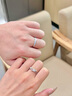 中國黃金勿忘我情侶戒指求婚銀對戒男女款結婚紀念日禮物送老婆生日 勿忘我對戒【品牌禮盒】京速達 曬單實(shí)拍圖