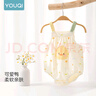 優(yōu)奇嬰兒背心吊帶連體衣寶寶夏裝純棉包屁衣夏季新生兒衣服薄款夏天 曬單實拍圖