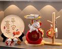 赟婭福袋招財(cái)貓鑰匙收納玄關(guān)擺件入戶門口家居客廳桌面裝飾品喬遷禮物 福袋招財(cái)貓置物架四件套B 曬單實(shí)拍圖