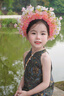 韞舜 簪花頭飾 發(fā)箍民族風(fēng)頭飾古風(fēng)漢服配飾花朵頭箍花環(huán)發(fā)飾兒童簪花 民族風(fēng)頭飾-粉簪花發(fā)箍 曬單實(shí)拍圖