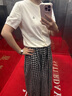 Navigare意大利小帆船女彈力短袖針織開(kāi)衫純色圓領(lǐng)外套2324595501 白 M  曬單實(shí)拍圖