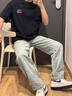 LEE COOPER/李庫珀 【品牌專供】水洗牛仔褲男2025春夏新款百搭寬松直筒長褲 淺藍(lán)色 33 曬單實(shí)拍圖