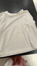 無印良品（MUJI）女式 粗細不均紗線 短款短袖T恤 上衣打底衫內(nèi)搭 25年夏季 女裝 白色 5S M (160/84A) 曬單實拍圖